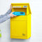 SMART PARCEL BOX Paketbox, Paketbriefkasten Wandmontage, Briefkasten mit Paketfach, Postbox für Pakete Outdoor mittelgroß, Paketkasten rostfrei verzinkter Stahl, 3 Schlüssel, 44x35x58 cm, gelb