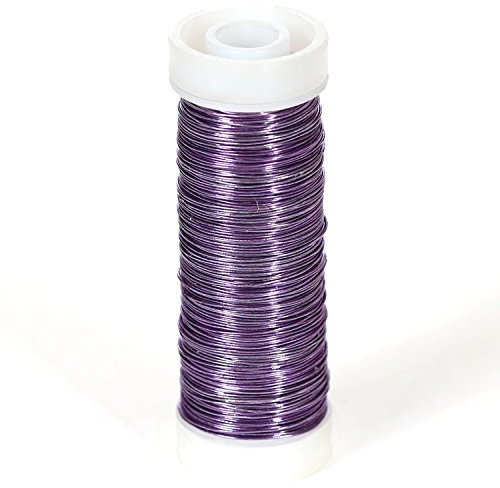 Bütic Draht - Bindedraht - Wickeldraht - Basteldraht 0,50mm Ø - 50m, Farbe:Lavendel