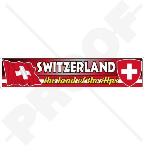 SCHWEIZ Schweizer Flagge-Wappen Das Land der Alpen, Suisse Svizzera Emblem 180mm Auto & Motorrad Aufkleber, Vinyl Sticker