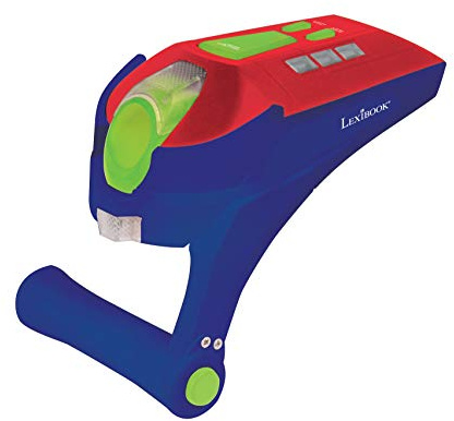 Lexibook JG940 Lasertag Kampfspiel für Kinder, 2 Handgelenk-Blaster, Lichter und Geräusche Effekte, Vibrationen, Blau/Rot