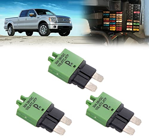 parts PTT T3 Manuell rückstellbarer Sicherungsautomat 30A ATC/ATO 32VDC Schutz für Auto, LKW, Boot, Wohnmobil – Typ 3 Pack