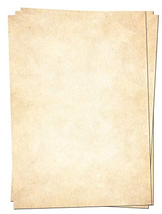 50 x PRESENTOU Briefpapier beidseitig bedruckt 120 Gramm Papier | Motivpapier Urkundenpapier Urkunde Speisekarte Liebesbrief (Vintage Hell, 50 Bögen)