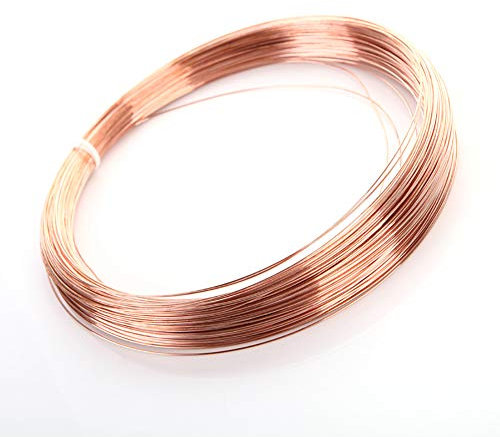 XMRISE blanker Kupferdraht Coil Schnur Einzel massiver Kupferdraht Elektrische 99,9% Reine Natur industrielle Rohstoffe 10m,diameter0.2mm