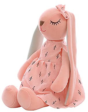 Herbests Plüschtier Hase Kaninchen mit Schlappohren, 65cm Kuscheltier für Mädchen Babys,Plüschtier Stofftier Plüschkaninchen Plüsch Spielzeug Stofftier zum Kuscheln,Geschenk für Weihnachten,Rosa