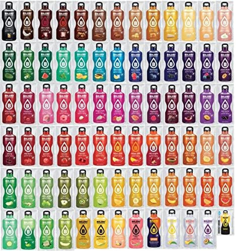 Bolero Drinks Mix - Bebida en polvo, 79 unidades (75 x 9 g, 3 x 8 g, 1 x 7 g), sin azúcar, endulzada con stevia, todos los sabores