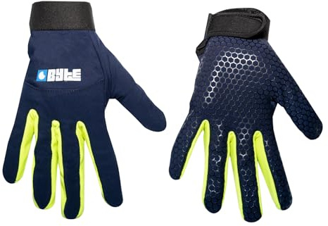 BYTE HOCKEY HANDSKAR MARINBLÅ LIME (EXTRA LITEN)