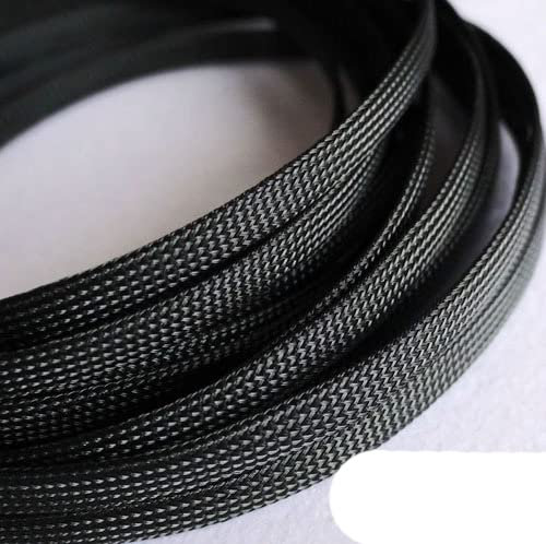 1M 3/4/6/8/10/12/14/16mm Wide Braided PET Expandable Sleeving Wrap Wire Cable Sleeve Sheath Insulation Nylon Expand 200%-Black,3mm Wide