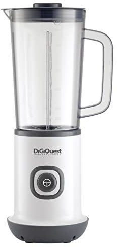 DIGIQUEST Frullatore da Tavolo FRULLO, Capacità 1.2L, Lame in Acciaio Inox, 350Watt, Controllo Preciso con un Solo Tocco, Ventose per Massima Aderenza