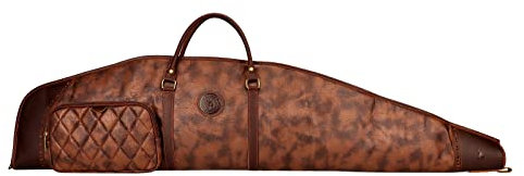 Tourbn Gewehrtasche aus PU-Leder und Leder, gepolstert, 119,4 cm, mit abnehmbarem Schultergurt