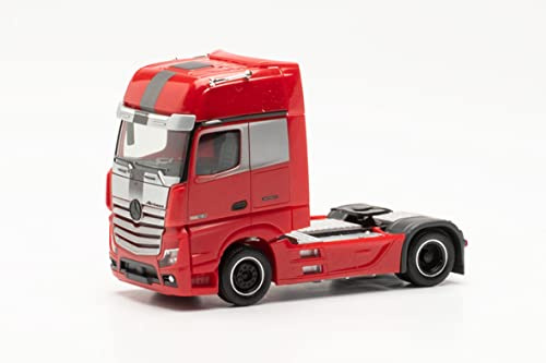 Herpa LKW Modell Mercedes-Benz Actros '18 Gigaspace Zugmaschine Edition 3, Miniatur im Maßstab 1:87, Sammlerstück, Made in Germany, aus Kunststoff