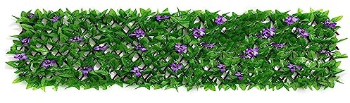 KSIEE Clôture extensible en saule pour extérieur - Décoration de jardin - Violet