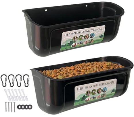 Zaun-Futterstation, 2 Stück Hängender Zaun-Futterspender, Hängender Hühner-Futterspender Und Bewässerungsset, Enten-Wassertrog Mit Robusten Clips, Geflügelfuttermittel Waterer Mit Hook Chick Feeder
