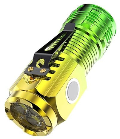GOUDE Lampe de poche monstre à trois yeux, équipement de Camping, Clip Abs Led, aimant puissant, éclairage Portable, lampe de poche d'extérieur, éblouissante (C)