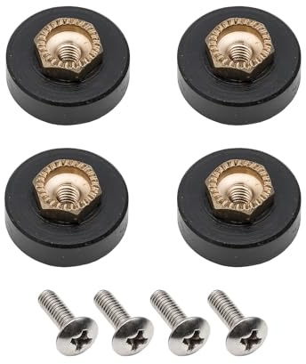 Lot de 4 roulettes de rechange pour porte de douche 19 mm de diamètre (noir-19 mm-4 pièces)