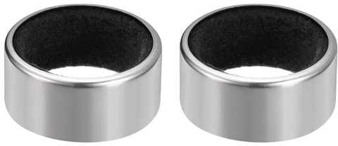 sourcing map 2Ps Wine Bottle Collars, Stainless Steel Wine Drip Rings with Velvet Felt, Leak- Proof Anti- Overflow Ring Wine Drip Catcher for Kitchen and Bar