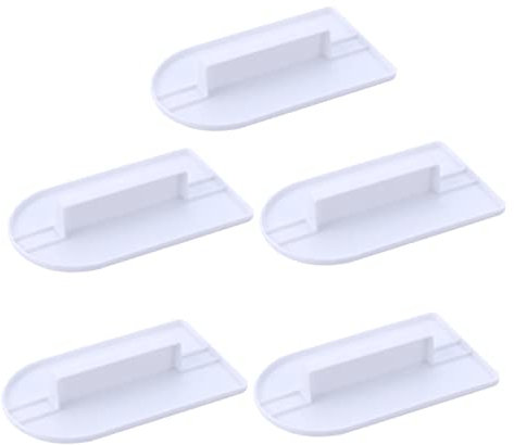 Mikinona 5pcs Cake Fondant Smoother Set Handle White Ceramic Pastry Decorating Tool for Icing and Cream for Home Baking and Cake Decoration