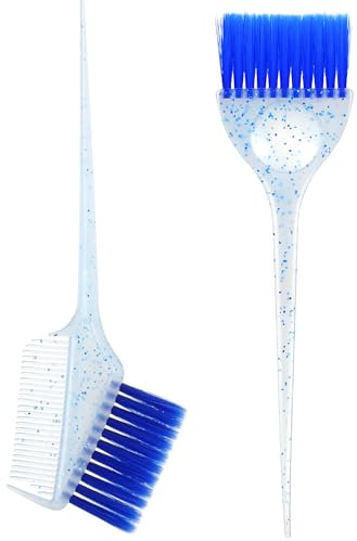 2 Stück Haarfärbepinsel Blau Pinsel Haare Färben Haarfarbe Pinsel Haare Färben Zubehör Haarfärbepinsel Set Mehrfarbiges Glitzer Haarfärbeset Zubehör Für Haare Färben Haarfarbe Pinsel