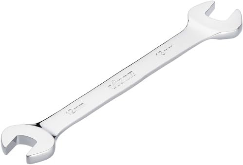 VIGOR Doppel-Maulschlüssel, Außen-Sechskant Profil V7730-12X13, Schlüsselweite 12 x 13 mm, verchromt und poliert, geeignet für alle Verschraubungen, Länge 180mm