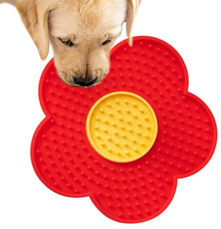 Tappetino da leccare per cani e gatti – tappetino da leccare in silicone per mangiatori | giocattolo antistress per animali domestici occupati aiuta a governare le unghie e il bagno, pad