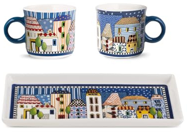 Egan Set 2 Minimug+Vassoio Paese Mio Blu