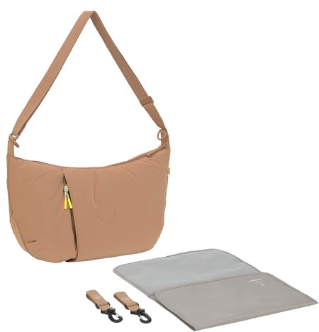 LÄSSIG Baby Wickeltasche zum Umhängen mit Wickelunterlage, Kinderwagenbefestigung, wasserabweisend/GRE Lunua Bum Bag
