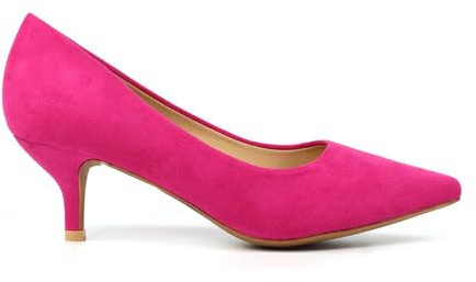 Abby Fuchsia Kitten Heel Court Shoe