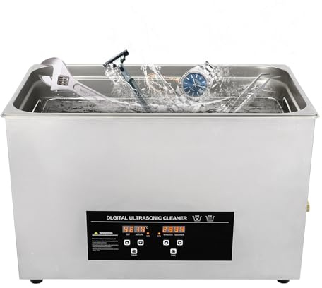 Hanmorfarbi Desktop All-In-One Ultrasonic Cleaner, Degreasing And Decontamination, Constant Temperature Timing, Stainless Steel Liner, 6.5-30l Multi-Function Digital Ultrasonic Cleaner (30L)