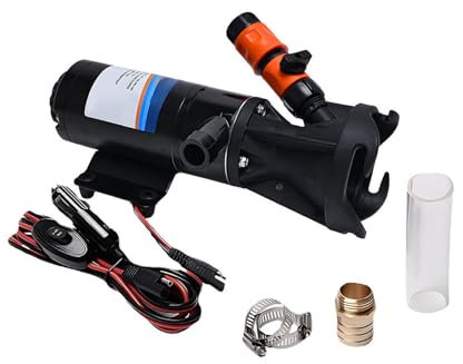 Pompa maceratore per per per campeggiatore per maceratore per la toilette per con morsetti metallici regolabili per tubo flessibile trasparente per bagno marino (24V)