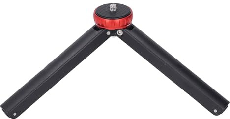 Qukaim Trípode de cámara pequeño, giratorio, ligero, portátil, para viajes, vlog y teléfonos, ideal para cámaras pequeñas, altura ajustable