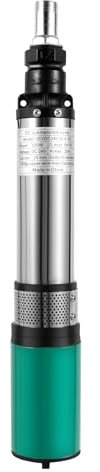 Pompa per pozzi profondi, 320 W, 4500 giri/min, in acciaio inox, 25 m, classe di protezione IPX8, portata massima 3 m³/h, per la promozione di acque sotterranee provenienti da pozzi profondi e può