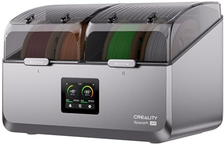 Essiccatore per filamento Creality SpacePi X4 con riscaldatore rapido PTC da 200 W, 4 bobine, due camere di riscaldamento indipendenti, compatibile con PLA, PETG, ABS, TPU, PC, PA, PAHT