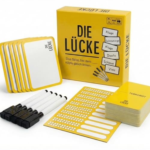 TIPSI Die Lücke – Wer Denkt wie du? | Das Lustige Spiel für Erwachsene mit schwarzem Humor | Gesellschaftsspiel für die Ganze Familie | Brettspiel, Partyspiel für 3-8 Spieler