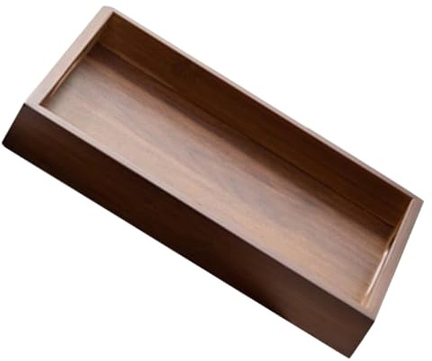 UTHCLO Bandeja De Madera Con Asas Para Servir Comida Bandeja Rectangular Para Té Para Organizar y Reuniones