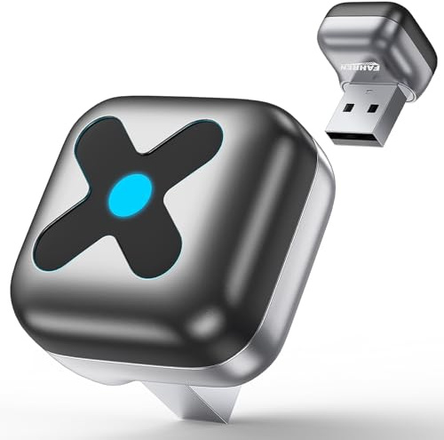Ultra Mini Carplay & Android Auto Wireless Adapter, Neuster A9 Chip 5.8 GHz WiFi, 5.4 Bluetooth, 3–5 s Auto Connect, USB-C/USB-A/Verlängerungskabel, kompatibel mit iOS10+, Android 10+, CE/ROHS/FCC