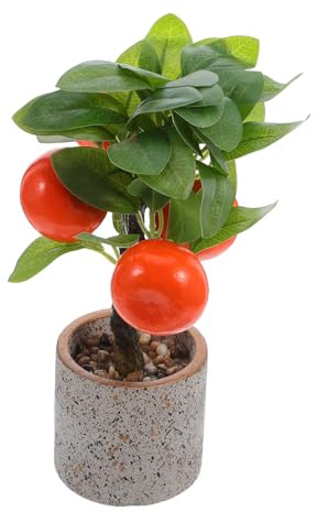 Bonsái Artificial de Naranjo en Maceta, Diseño Realista