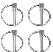 Lot de 8 goupilles pliantes en acier inoxydable - Goupille de sécurité de 3 mm - Pour bateau, vélo, remorque, tracteur, lynch - Boulons de sécurité avec anneau