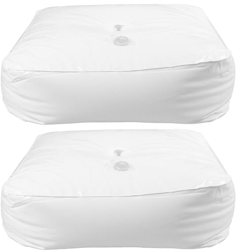 DECHOUS Lot de 2 Paquet Lestés Carrés en PVC Base Remplissable d'Eau pour Support de Colonne et Arche de Ballons Poids Stable pour Décoration de Mariage et Fête Pincettes à Ballons pour
