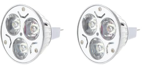 2X MR16 GU5.3 12V Cool White Light Bulb 3X1W/6