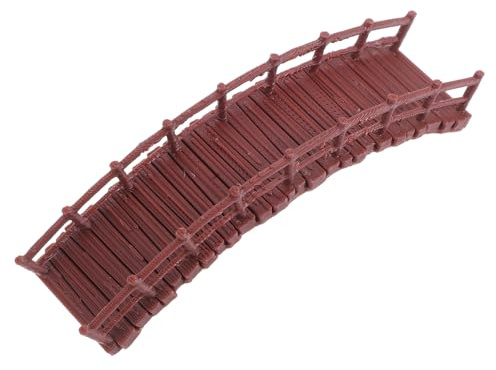 Toddmomy Chinese Style Miniature Bridge Ornament for Dollhouse and Fairy Garden, Small Pavilion Arch Bridge Decoration for Zen Aquarium, Fish Tank Landscaping and Desktop Sand Table Decor
