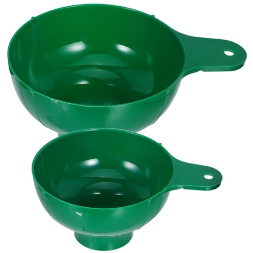 Toyvian Embudo de Plástico 2 Piezas para Llenar Tarros y Frascos Boca Ancha, Mango Ergonómico, Adecuado para Conservación en Cocina