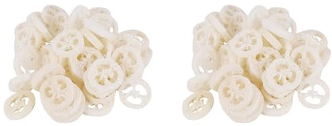 Agmoctz 4-6 cm de Large 200 Pièces/Lot Tranche de Luffa Naturel Bricolage Personnaliser de Savon, Nettoyant, Éponge à Récurer, Porte-Savon pour Le