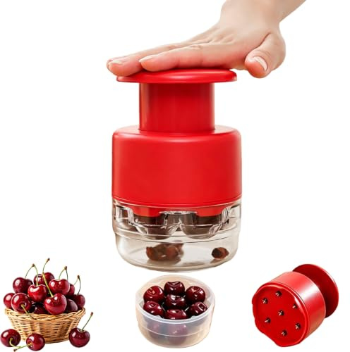 Kirschentkerner Cherry Core Entfernungswerkzeug,Metall Kirschenentkerner Kirschen Entkerner, Kirschentsteiner Manuell für Küche Backen Herstellen Kirschmarmelade (01)