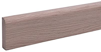 29 lfm Leiste massiv Eiche 58 x 19mm mit abgerundeter Vorderkante roh