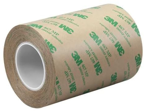 3M 6-5-467MP (CASE OF 2) Adhesive Transfer Tape 467MP, 6 Wide, 5 yd. Length, Clear (Pack of 2)