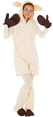 dressforfun Kostüm Schaf für Sie und Ihn | Kuscheliger Flauschstoff | Super auch als Partner- oder Gruppenverkleidung | inkl. Handschuhe, Beinstulpen und Ganzkörperstrumpfhose (L | Nr. 300858)