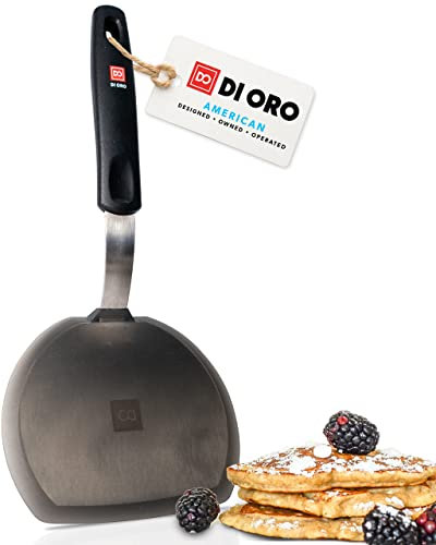 DI ORO® Spatulas for Cooking - Silicone Spatulas for Cooking Heat-Resistant up to 315° - Fish Slice for Non Stick Pans BPA Free - Flexible & Sturdy Wide Kitchen Turner Spatula for Pancakes & Eggs
