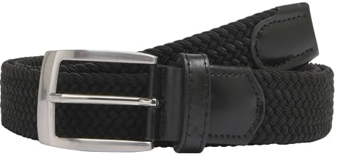 ALBERTO Herren Gürtel Flechtgürtel Basic Braided in Schwarz Länge 105 cm