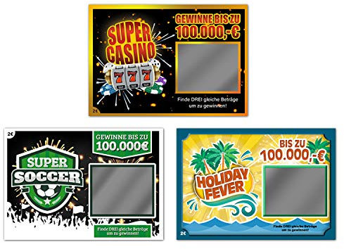 avandu - Set di 3 gadget finti da grattare