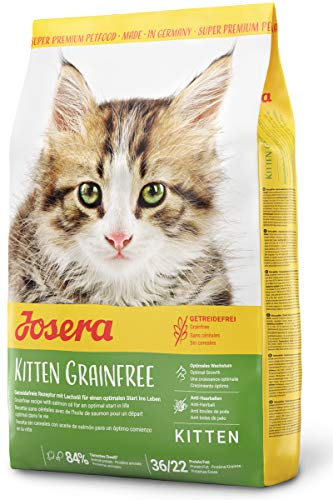 JOSERA Kitten grainfree (1 x 2 kg) | Kitten | Premium Trockenfutter für heranwachsende Katzen sowie Katzen-Mütter in der Säugezeit | Geflügel & Lachsöl | getreidefrei | Katzenfutter | 1er Pack