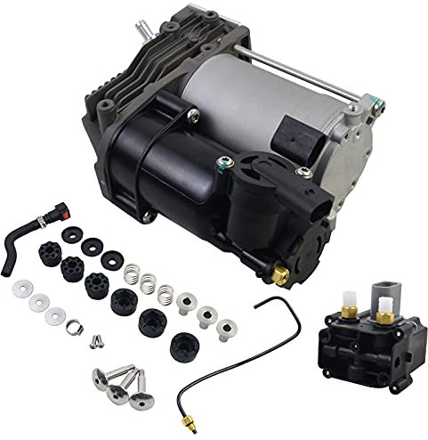 Bisenya 37206789938 Suspensión Compresor de suspensión neumática con válvula Compatible con X5 E70 X6 2007-2013 E71 E72 2008-2014 37226775479